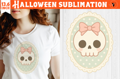 Coquette Halloween Clipart | Retro Cute skull sublimation Product Image 1