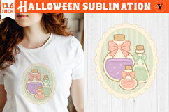 Coquette Halloween Clipart | Retro Potion bottle sublimation Product Image 1