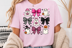 Coquette Halloween Ghost PNG, Pink Leopard &amp; Bows Design Product Image 4