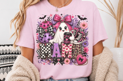 Coquette Halloween Mama PNG, Pink Ghost Coffee Sublimation Product Image 4