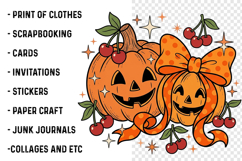 Coquette Halloween Pumpkin Cherries Png Product Image 3