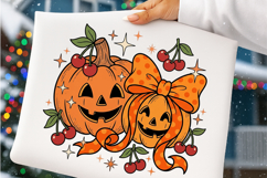 Coquette Halloween Pumpkin Cherries Png Product Image 4