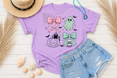 Coquette Halloween Sublimation, Pastel Pink &amp; Mint Green Bow Product Image 3