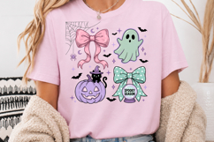 Coquette Halloween Sublimation, Pastel Pink &amp; Mint Green Bow Product Image 4