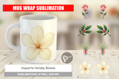 Coquette Holiday Blooms Mug Wrap Product Image 1