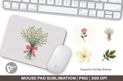 Coquette Holiday Blooms Mouse Pad Product Image 1