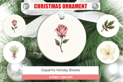Coquette Holiday Blooms Ornament Product Image 1