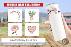 Coquette Holiday Blooms Tumbler Product Image 1