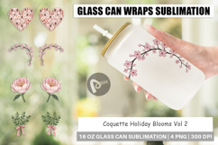 Coquette Holiday Blooms Glass Can Product Image 1