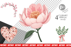 Coquette Holiday Blooms Clipart Product Image 1