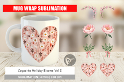 Coquette Holiday Blooms Mug Wrap Product Image 1
