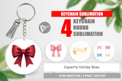 Coquette Holiday Bows Keychain Product Image 1