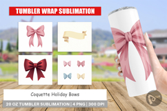 Coquette Holiday Bows Tumbler Product Image 1