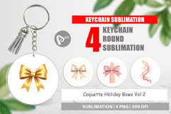 Coquette Holiday Bows Keychain Product Image 1