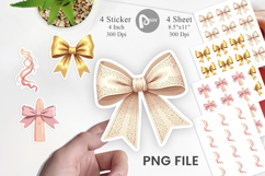 Coquette Holiday Bows Sticker Product Image 1