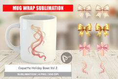 Coquette Holiday Bows Mug Wrap Product Image 1