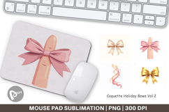 Coquette Holiday Bows Mouse Pad Product Image 1