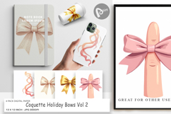 Coquette Holiday Bows Digital Paper Product Image 1