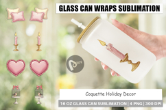 Coquette Holiday Decor Glass Can Product Image 1