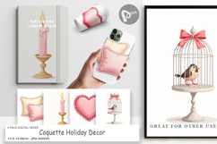 Coquette Holiday Decor Digital Paper Product Image 1