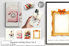 Coquette Holiday Decor Digital Paper Product Image 1
