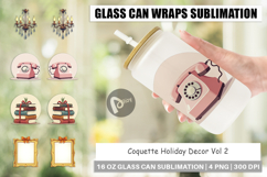 Coquette Holiday Decor Glass Can Product Image 1