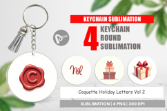 Coquette Holiday Letters Keychain Product Image 1