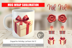Coquette Holiday Letters Mug Wrap Product Image 1