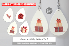 Coquette Holiday Letters Earring Product Image 1