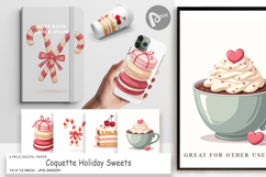 Coquette Holiday Sweets Digital Paper Product Image 1