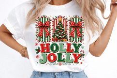 Coquette Holly Jolly Christmas Sublimation Png Product Image 3