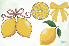 Preppy Lemon Summer Vibes PNG Product Image 1