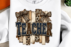 Coquette Leopard Teacher PNG Product Image 1