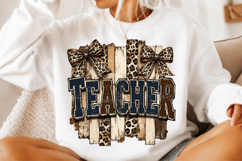 Coquette Leopard Teacher PNG Product Image 2
