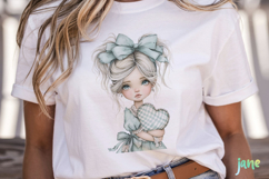 Coquette Little Girl Sublimation Clipart Bundle Product Image 2