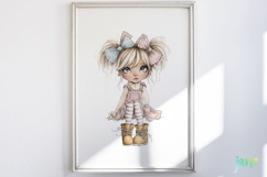 Coquette Little Girl Sublimation Clipart Bundle Product Image 5