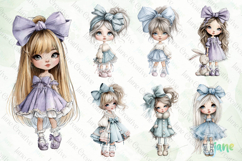 Coquette Little Girl Sublimation Clipart Bundle Product Image 6