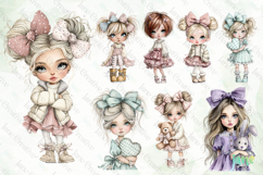 Coquette Little Girl Sublimation Clipart Bundle Product Image 8