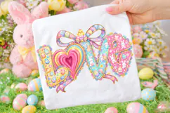 Love Easter PNG, Happy Easter PNG, Easter Preppy PNG Product Image 1