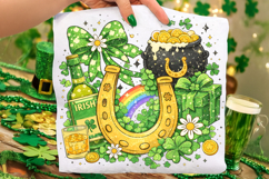 St Patrick's Day Grunge PNG, Lucky Day PNG, Irish Clover PNG Product Image 2