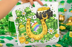 St Patrick's Day Grunge PNG, Lucky Day PNG, Irish Clover PNG Product Image 1