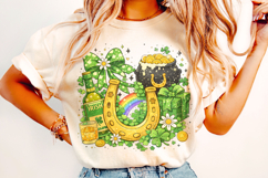 St Patrick's Day Grunge PNG, Lucky Day PNG, Irish Clover PNG Product Image 3