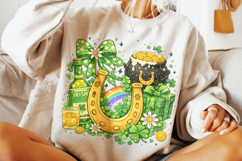 St Patrick's Day Grunge PNG, Lucky Day PNG, Irish Clover PNG Product Image 4