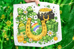 St Patrick's Day Grunge PNG, Lucky Day PNG, Irish Clover PNG Product Image 6