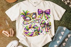 Mardi Gras Coquette Bow PNG, Fleur De Lis PNG, Fat Tuesday Product Image 5