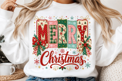 Coquette Merry Christmas PNG , Preppy Bow Product Image 3