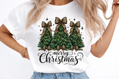 Coquette Merry Christmas Tree Sublimation Png Product Image 3