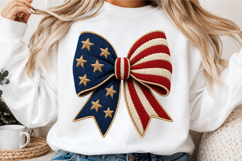 Coquette Patriotic Bow Png Product Image 3