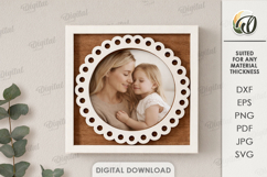 Coquette Photo Frame Laser Cut. Picture Frame SVG Product Image 1