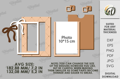Coquette Photo Frame Laser Cut. Picture Frame SVG Product Image 2
